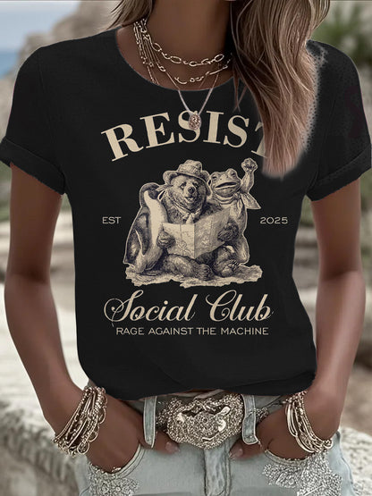 Women's FDT Frog Against The Machine Printed T-Shirt