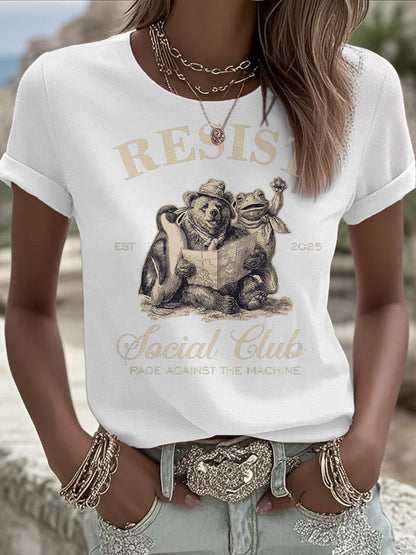 Women's FDT Frog Against The Machine Printed T-Shirt