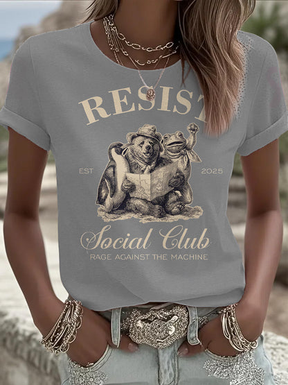 Women's FDT Frog Against The Machine Printed T-Shirt