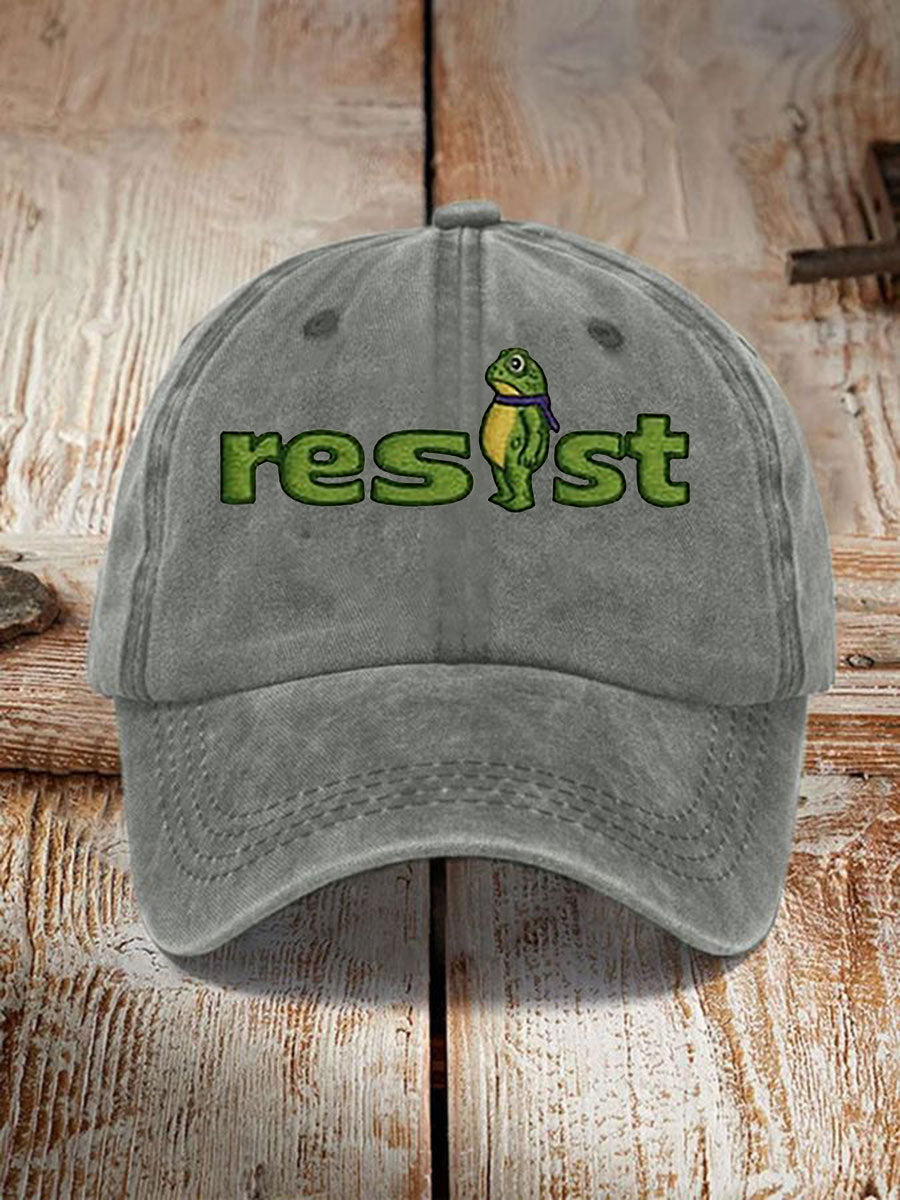 Unisex Resist Frog Print Hat