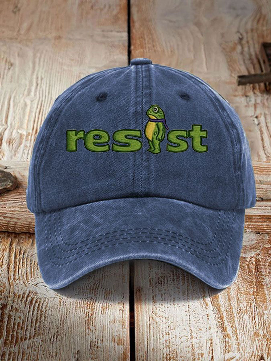 Unisex Resist Frog Print Hat