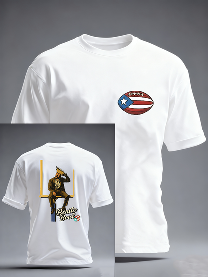 Men's benito bowl imitation cotton short-sleeved T-shirt