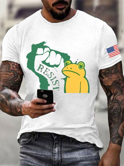 Men's Resist Frog Printed T-shirt