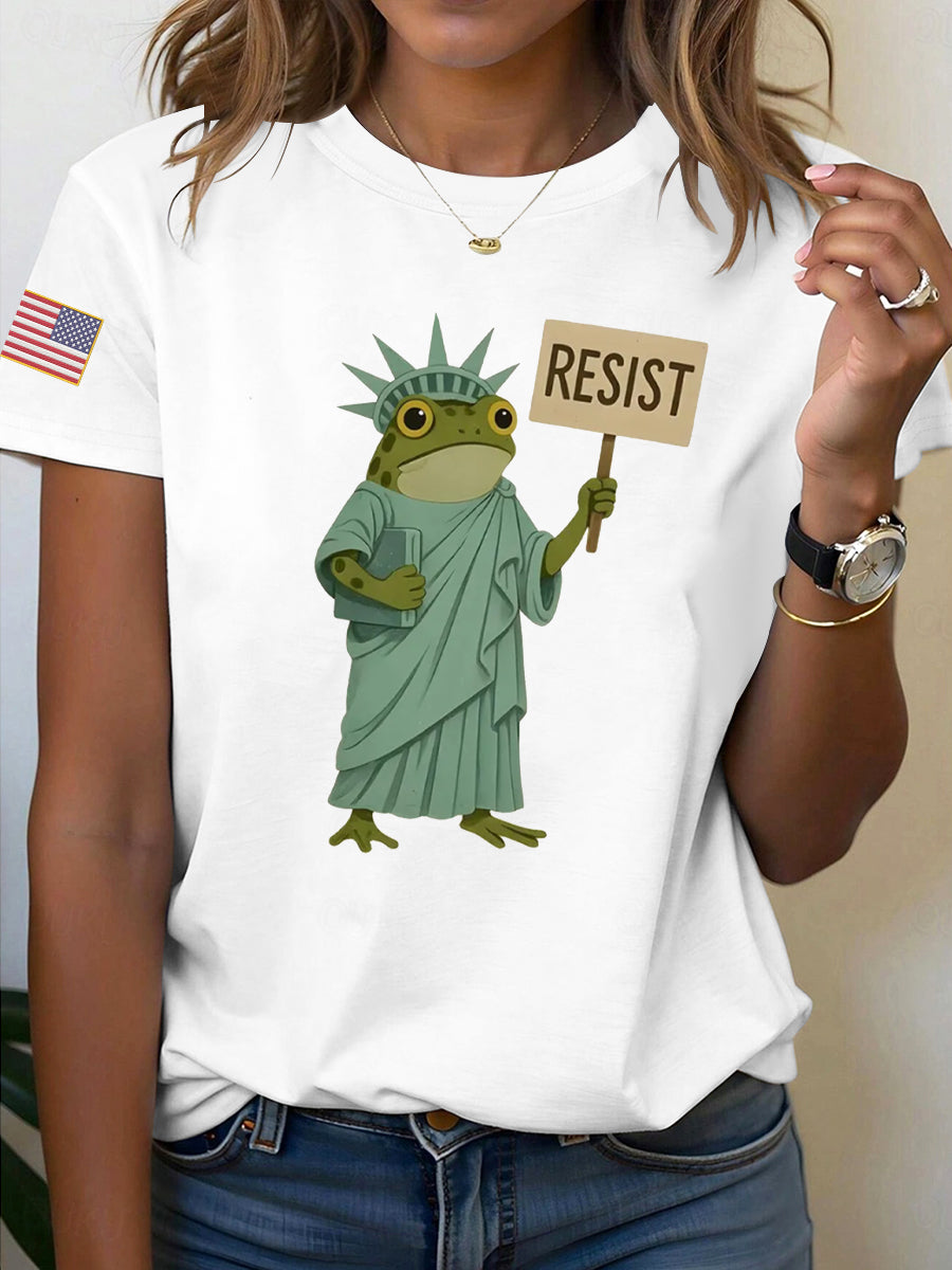 Women's Resist Frog Printed T-shirt