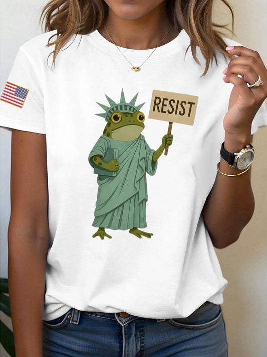 Women's Resist Frog Printed T-shirt