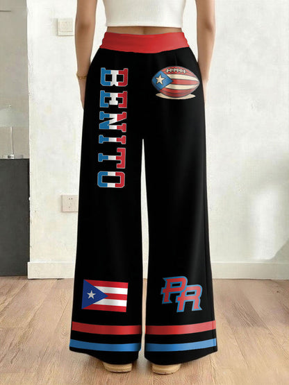 Women's Bunny Football Music Lover Printed Pants