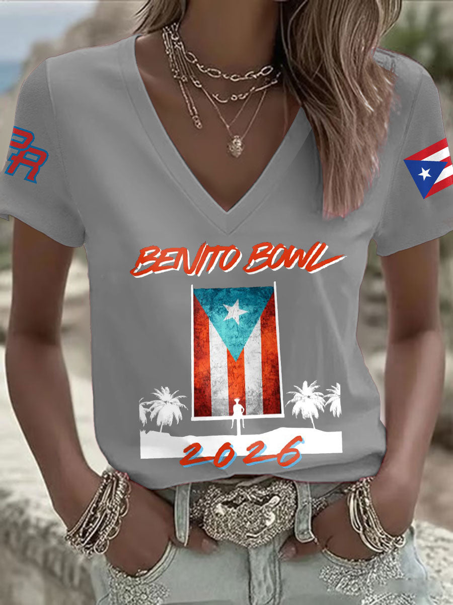 Women's Bunny Football Music Lover Printed T-shirt