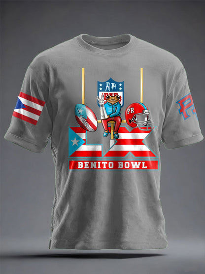 Unisex Bunny Football Music Lover Printed T-shirt