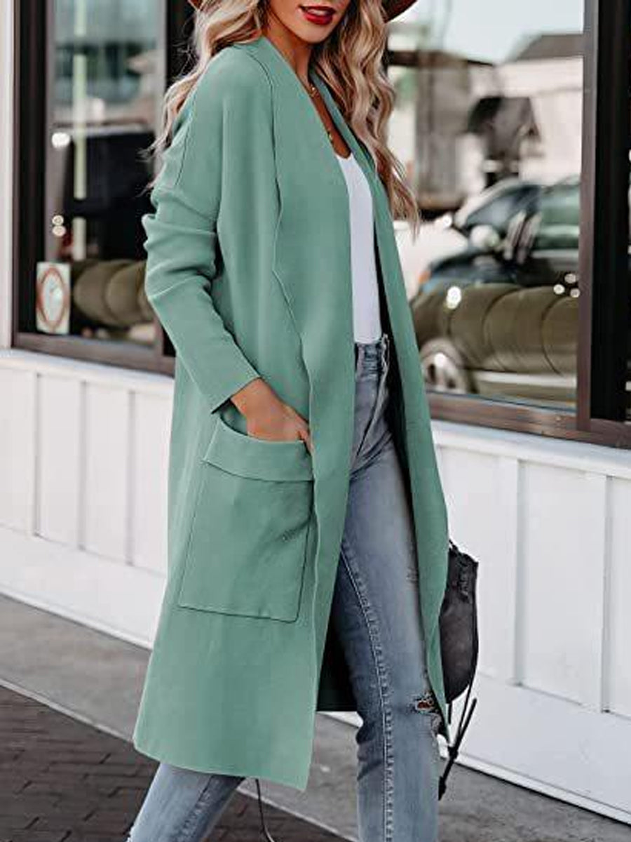 Women's Fashionable Mid-Length Woolen Coat