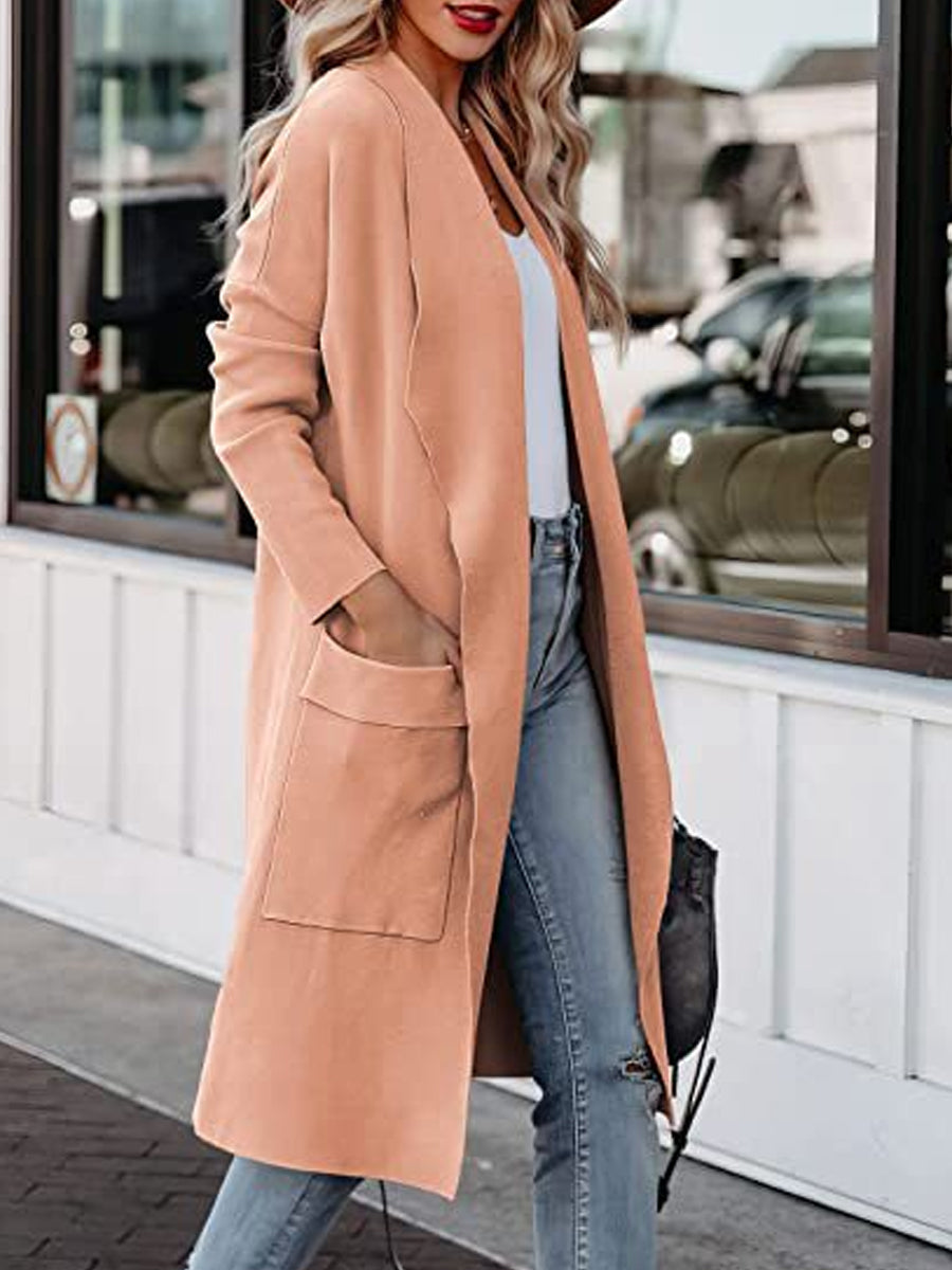 Women's Fashionable Mid-Length Woolen Coat