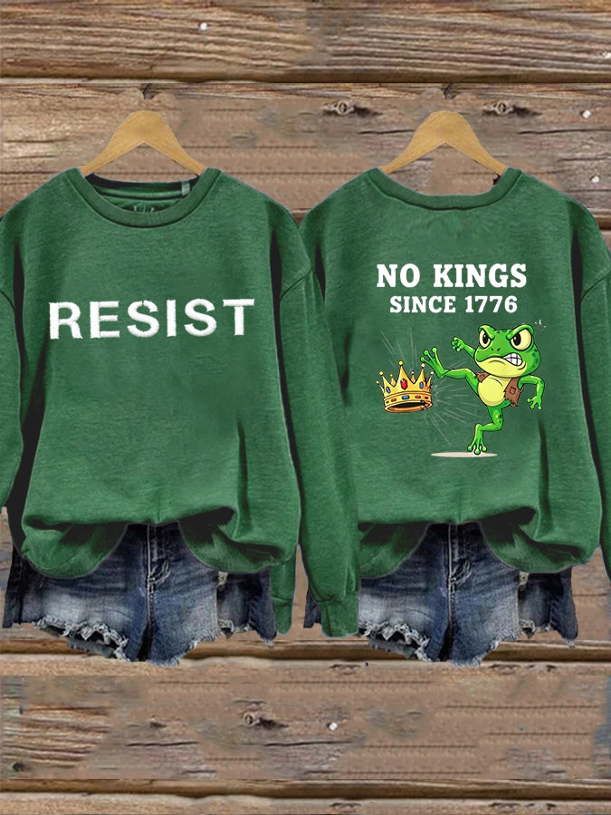 Women's Resist Portland Frog NO KINGS SINCE 1776 Sweatshirt