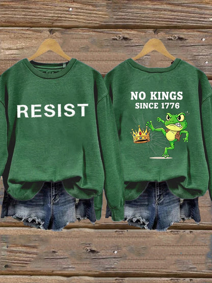 Women's Resist Portland Frog NO KINGS SINCE 1776 Sweatshirt