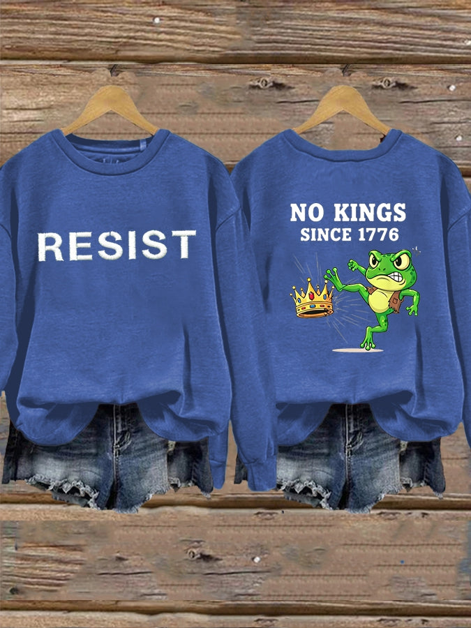 Women's Resist Portland Frog NO KINGS SINCE 1776 Sweatshirt