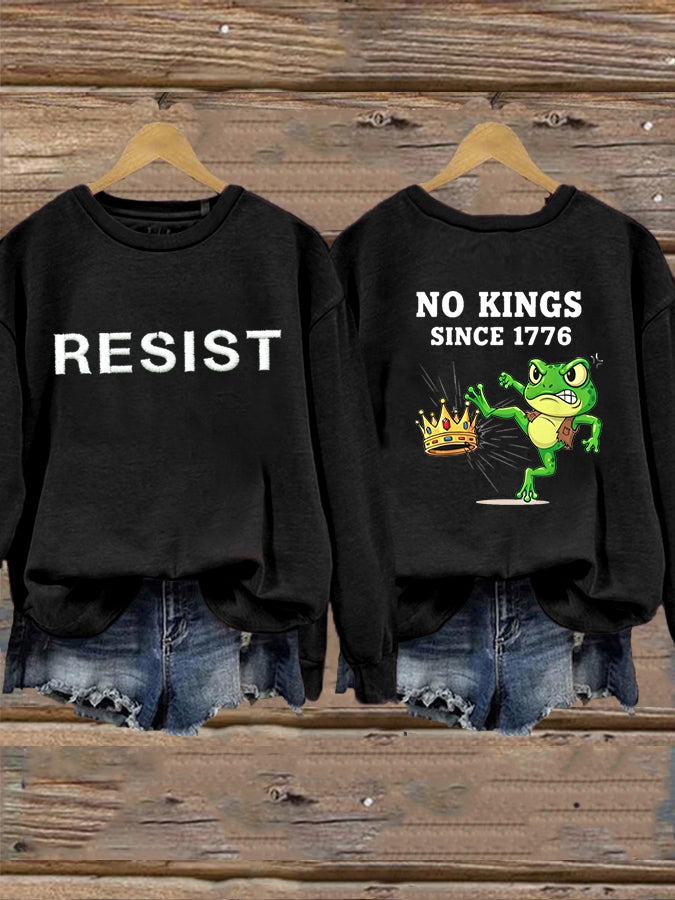 Women's Resist Portland Frog NO KINGS SINCE 1776 Sweatshirt