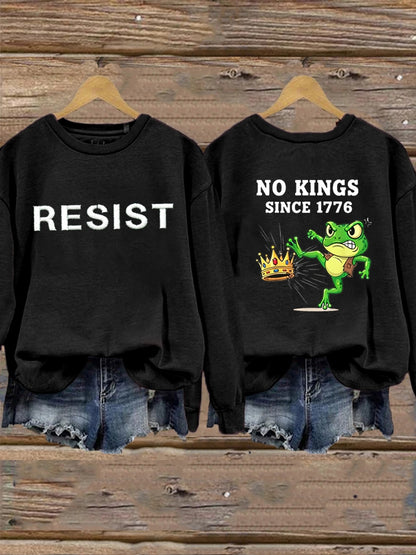 Women's Resist Portland Frog NO KINGS SINCE 1776 Sweatshirt