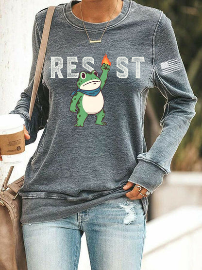 Women's Frog Resist Printed Sweatshirt