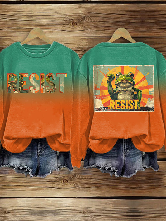 Women's Resist Portland Frog Print Sweatshirt