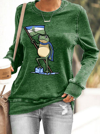 Women's Resist Portland Frog Print Sweatshirt