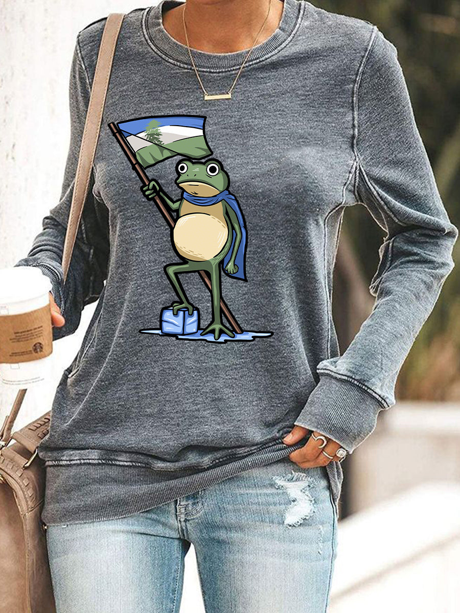 Women's Resist Portland Frog Print Sweatshirt