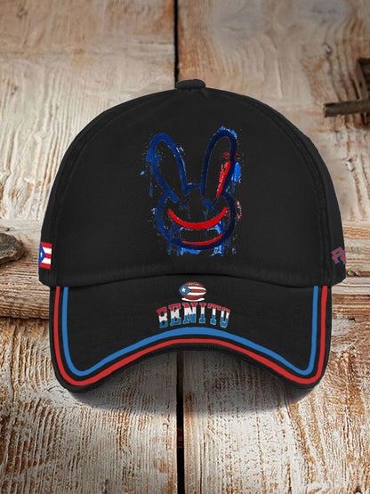 Unisex Bad Bunny benito Print Hat