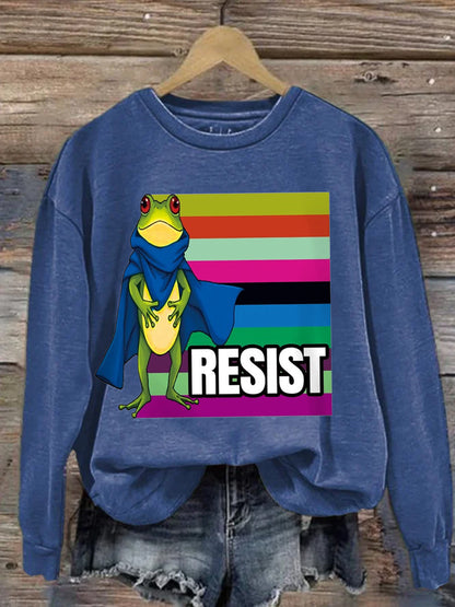 Women's Resist Portland Frog Print sweatshirt