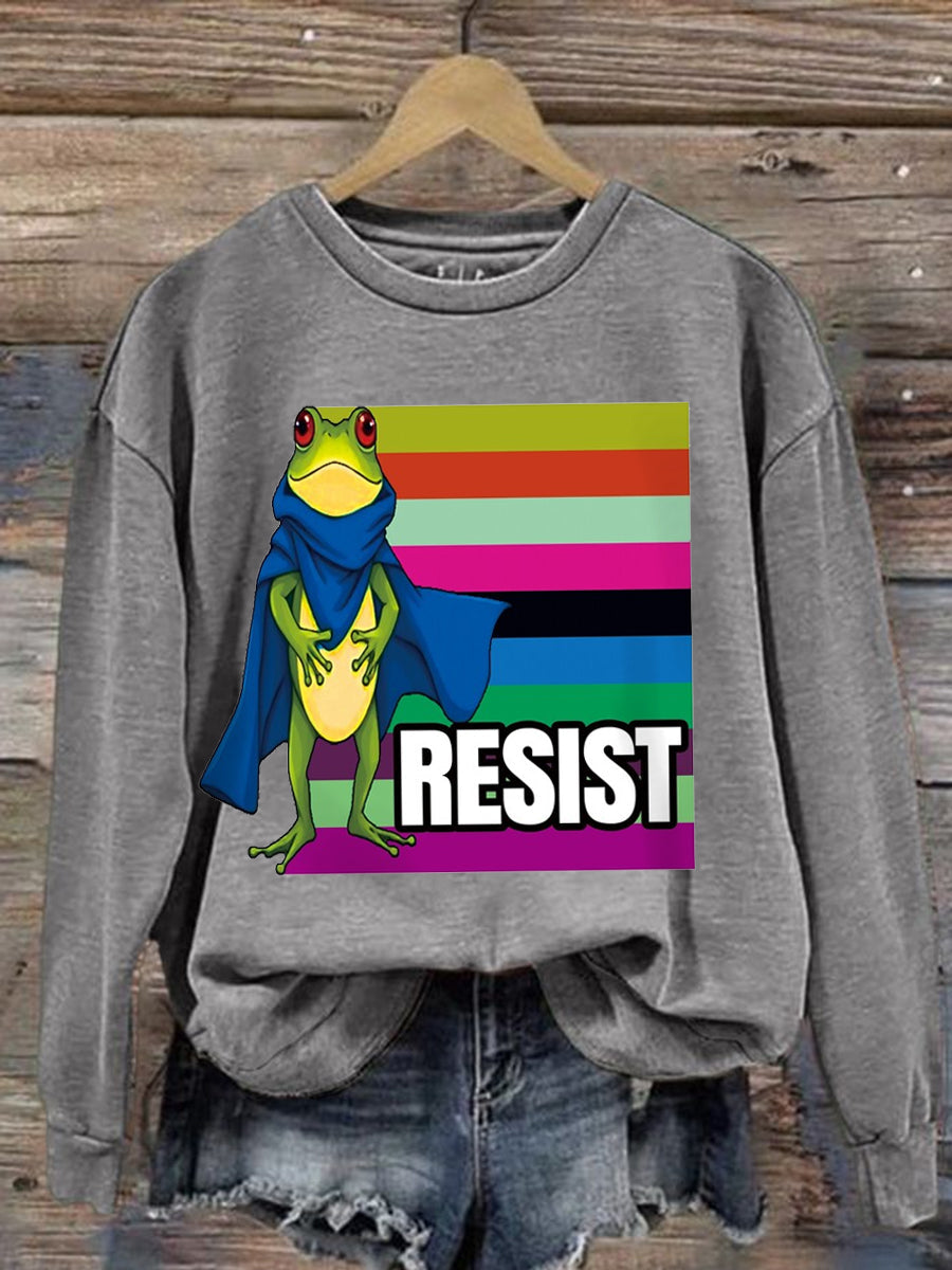 Women's Resist Portland Frog Print sweatshirt