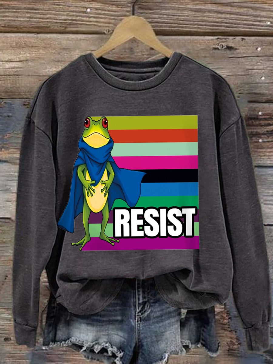 Women's Resist Portland Frog Print sweatshirt