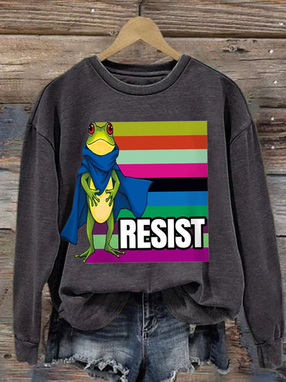 Women's Resist Portland Frog Print sweatshirt