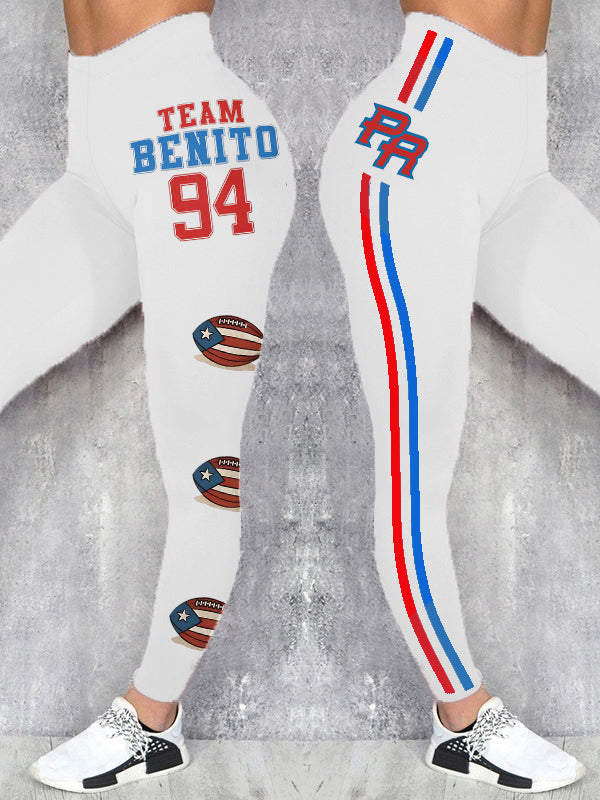 Women's Bunny Football Music Lover Printed Leggings