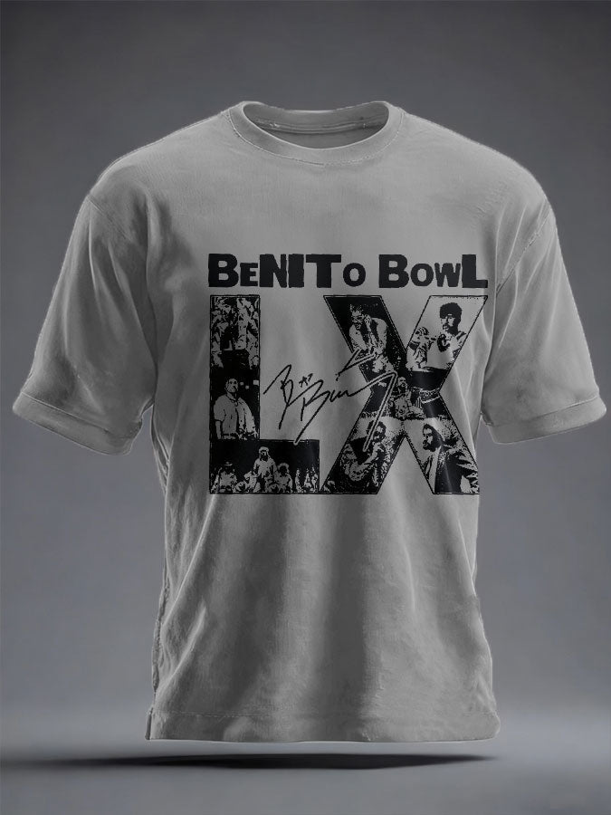 Unisex Bunny Football Music Lover Printed T-shirt