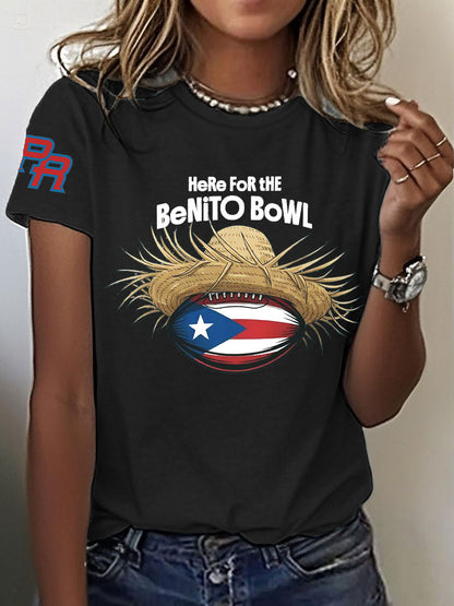 Women's Bunny Football Music Lover Printed T-Shirt