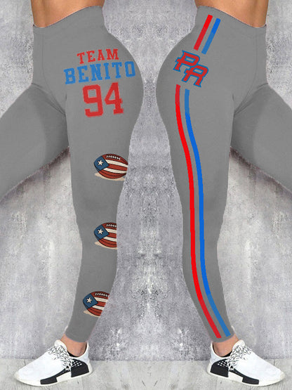 Women's Bunny Football Music Lover Printed Leggings