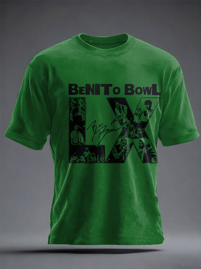 Unisex Bunny Football Music Lover Printed T-shirt