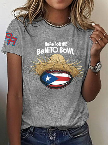 Women's Bunny Football Music Lover Printed T-Shirt