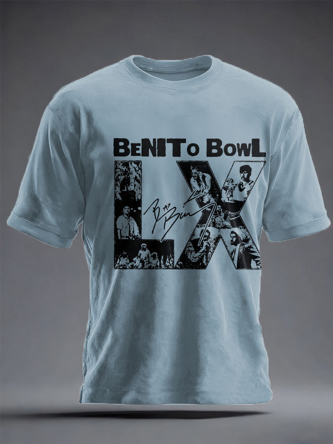 Unisex Bunny Football Music Lover Printed T-shirt