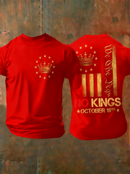 Men's No Kings in America  short sleeves t-shirt