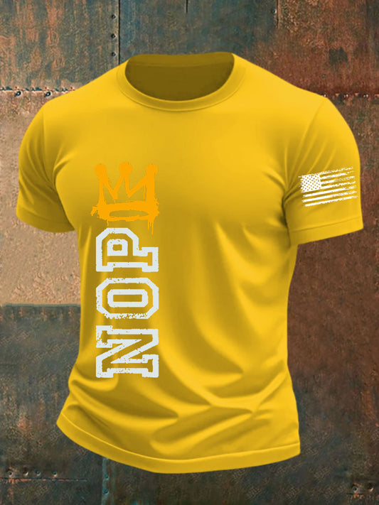 Men's No Kings Protest Sign Nope T-shirt