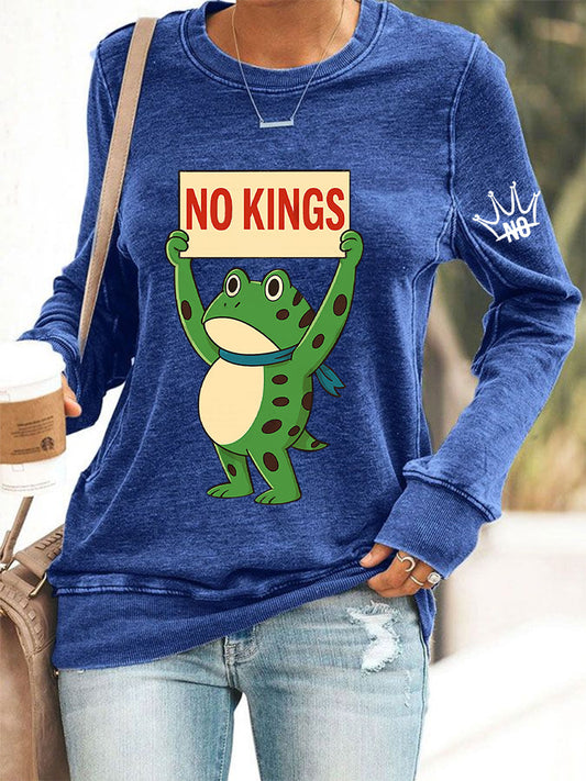 Women's No Kings In America Print Sweatshirt