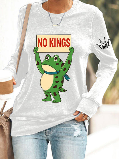 Women's No Kings In America Print Sweatshirt