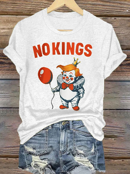 Women's No Kings Anti-Trump Protest T-Shirt