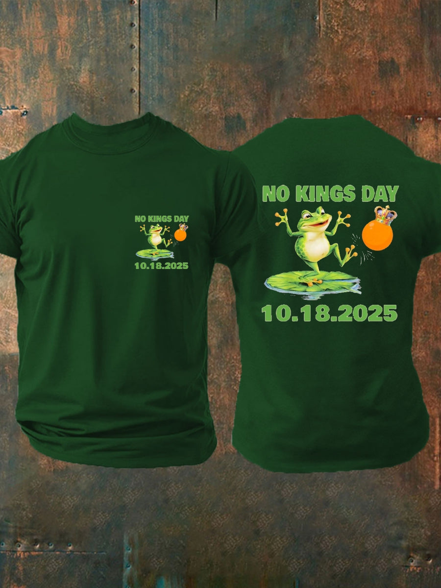 Men's No Kings Portland Frog Protest 10.18.2025 T-shirt