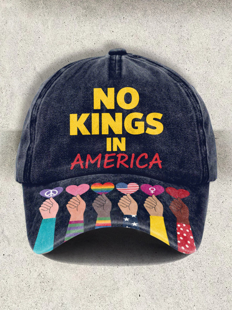 Unisex No Kings Print Cap