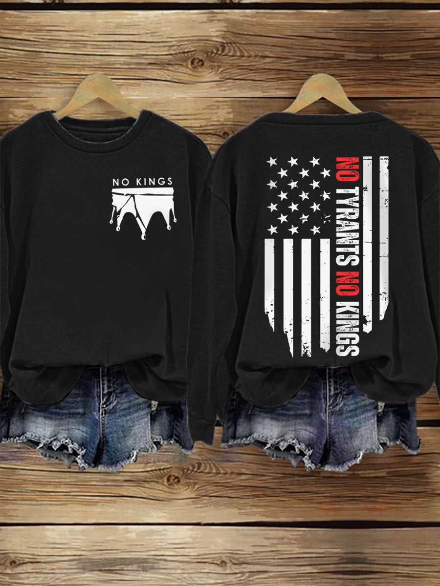 Women's No Kings Print Sweatshirt
