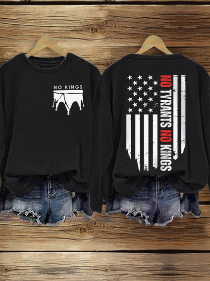 Women's No Kings Print Sweatshirt