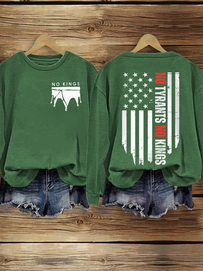 Women's No Kings Print Sweatshirt
