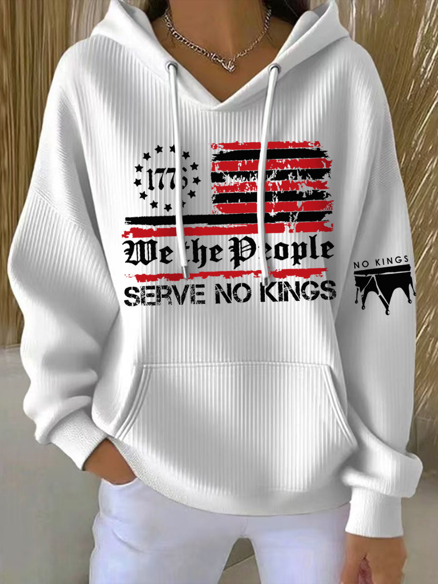 Women's No Kings Print Hoodie