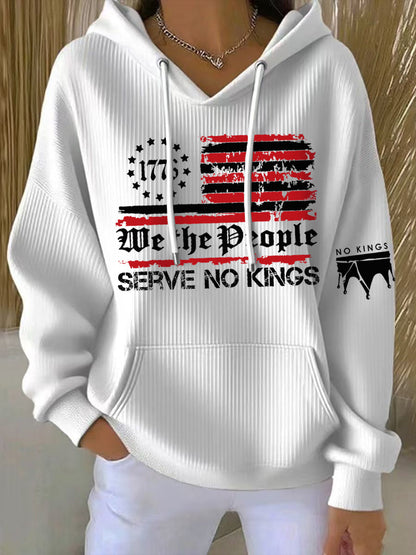 Women's No Kings Print Hoodie