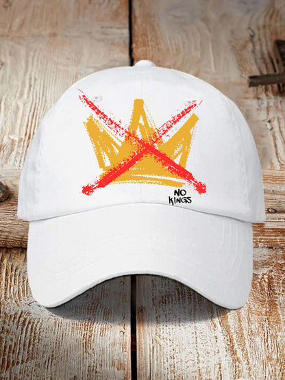 Unisex No Kings Print Hat
