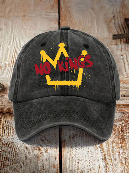 Unisex No Kings Print Hat