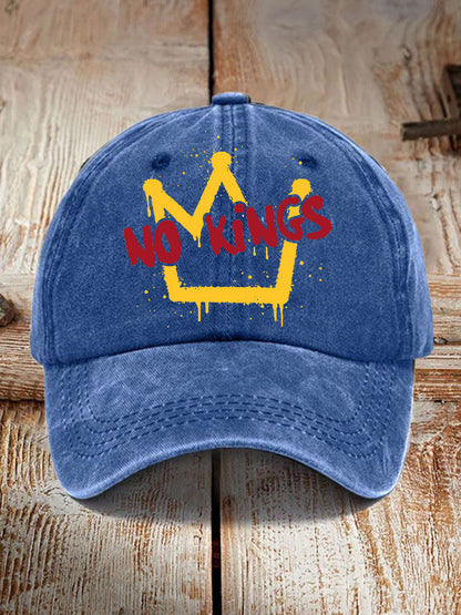 Unisex No Kings Print Hat